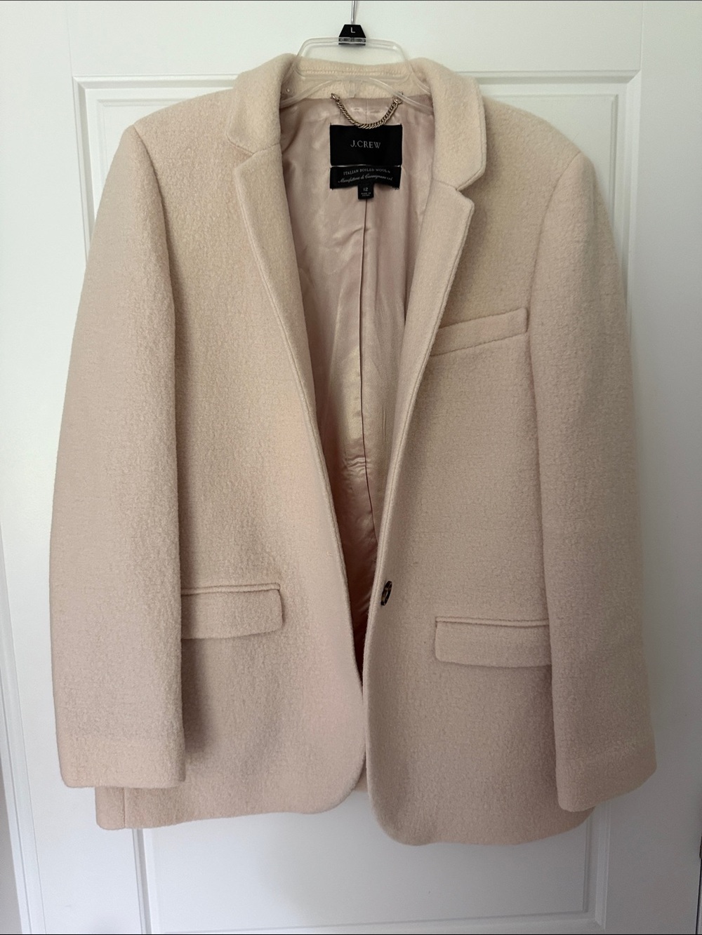 J. Crew Light Cream Wool Pea Coat